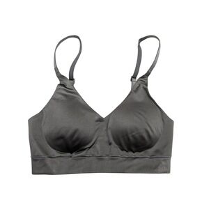True & Co Adjustable Strap V-Neck‎ Bra Wireless Size X-Small Gray NWT $58